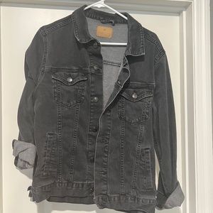 Threadfast unisex size medium black denim jacket
